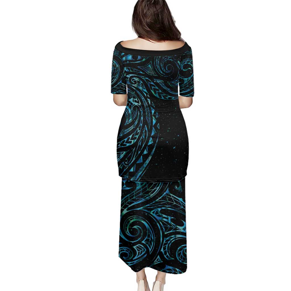 New Zealand Tribal Tattoo Family Matching Puletasi and Hawaiian Shirt With Matariki Art