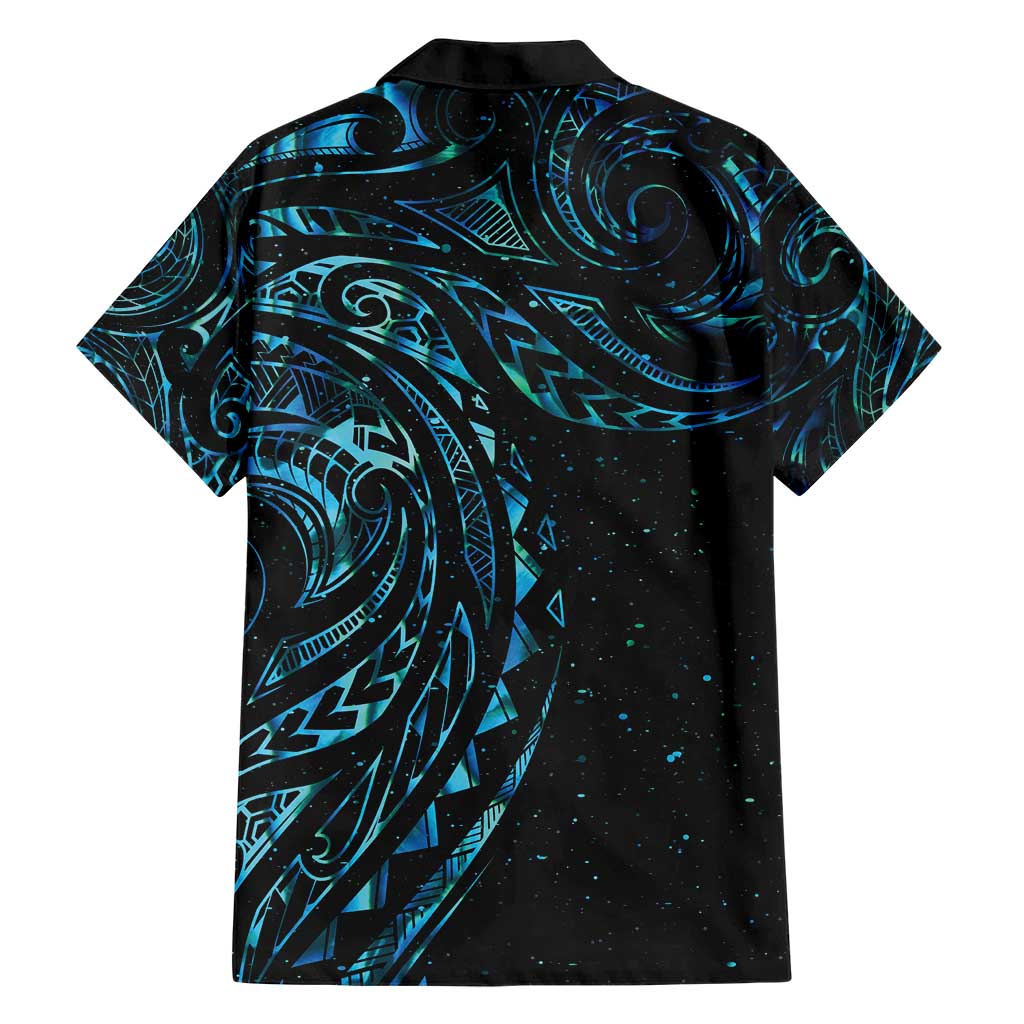 New Zealand Tribal Tattoo Family Matching Short Sleeve Bodycon Dress and Hawaiian Shirt With Matariki Art