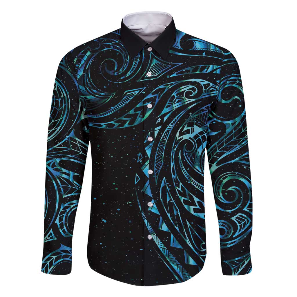 New Zealand Tribal Tattoo Family Matching Short Sleeve Bodycon Dress and Hawaiian Shirt With Matariki Art