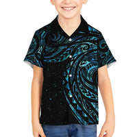 New Zealand Tribal Tattoo Family Matching Summer Maxi Dress and Hawaiian Shirt With Matariki Art