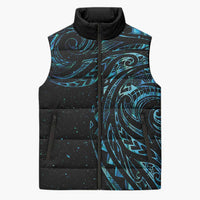 New Zealand Matariki Sleeveless Puffer Jacket Galaxy Maori Tribal Tattoo - Polynesian Pride