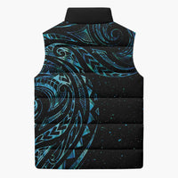 New Zealand Matariki Sleeveless Puffer Jacket Galaxy Maori Tribal Tattoo - Polynesian Pride