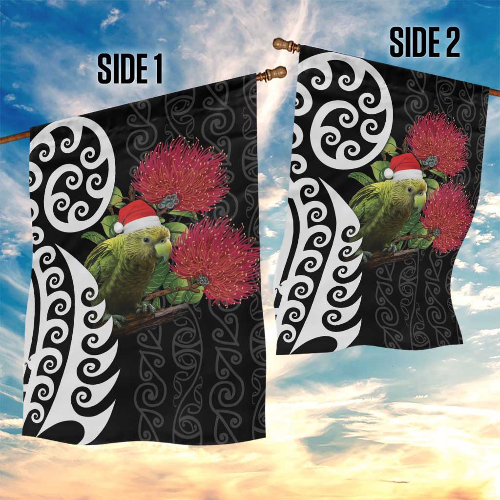 New Zealand Kakapo Christmas Garden Flag Meri Kirihimete Pohutukawa Flowers