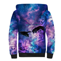 I Love You In Every Universe Personalised Sherpa Hoodie Polynesian Pattern Galaxy Style LT9 - Polynesian Pride