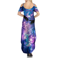 I Love You In Every Universe Personalised Summer Maxi Dress Polynesian Pattern Galaxy Style LT9 - Polynesian Pride