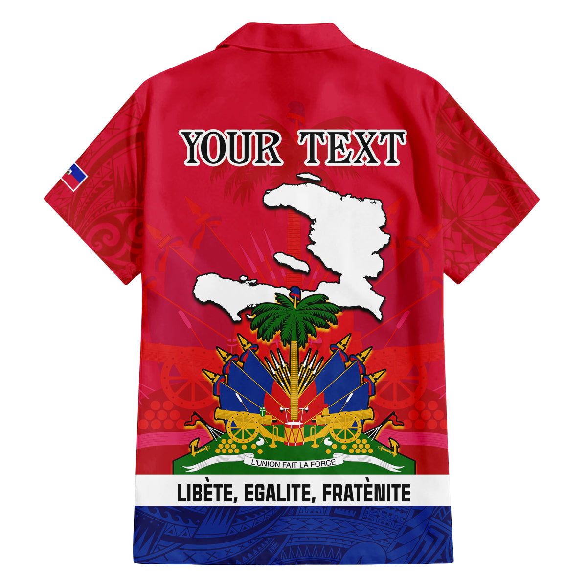 Haiti Independence Day Family Matching Puletasi Dress and Hawaiian Shirt Libete Egalite Fratenite Ayiti 1804 With Polynesian Pattern LT9 - Polynesian Pride