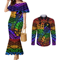 New Zealand LGBT Fern Heart Couples Matching Mermaid Dress and Long Sleeve Button Shirt Dont judge What You Dont Understand LT9 - Polynesian Pride