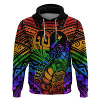 New Zealand LGBT Fern Heart Zip Hoodie Dont judge What You Dont Understand LT9 Pullover Hoodie - Polynesian Pride