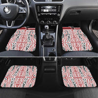 Personalised Toitu Te Tiriti Aotearoa 1840 Car Mats Red Kowhaiwhai Puhoro - Polynesian Pride