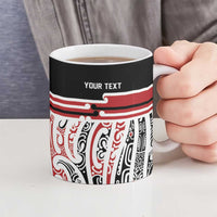 Personalised Toitu Te Tiriti Aotearoa 1840 Ceramic Mug Red Kowhaiwhai Puhoro LT9 - Polynesian Pride