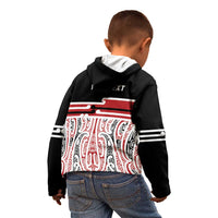 Personalised Toitu Te Tiriti Aotearoa 1840 Kid Hoodie Red Kowhaiwhai Puhoro - Polynesian Pride