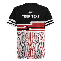 Personalised Toitu Te Tiriti Aotearoa 1840 Rugby Jersey Red Kowhaiwhai Puhoro LT9 - Polynesian Pride
