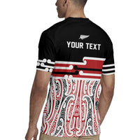 Personalised Toitu Te Tiriti Aotearoa 1840 Rugby Jersey Red Kowhaiwhai Puhoro LT9 - Polynesian Pride