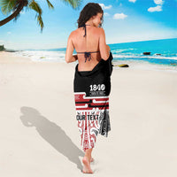 Personalised Toitu Te Tiriti Aotearoa 1840 Sarong Red Kowhaiwhai Puhoro - Polynesian Pride