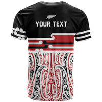 Personalised Toitu Te Tiriti Aotearoa 1840 T Shirt Red Kowhaiwhai Puhoro LT9 - Polynesian Pride