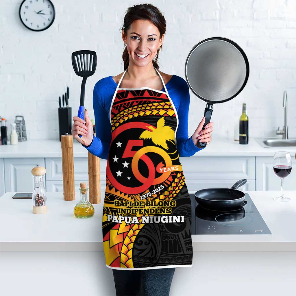Papua New Guinea Tribal Tattoo Apron 50th Independence Anniversary LT9 - Polynesian Pride