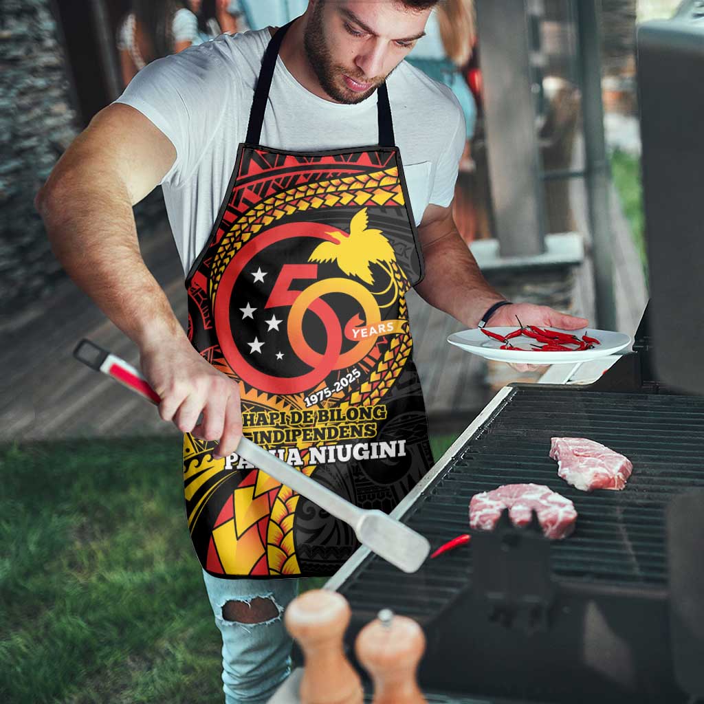 Papua New Guinea Tribal Tattoo Apron 50th Independence Anniversary LT9 - Polynesian Pride