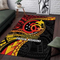 Papua New Guinea Tribal Tattoo Area Rug 50th Independence Anniversary