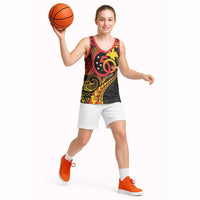 Papua New Guinea Tribal Tattoo Basketball Jersey 50th Independence Anniversary - Polynesian Pride