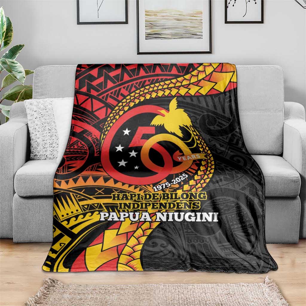 Papua New Guinea Tribal Tattoo Blanket 50th Independence Anniversary
