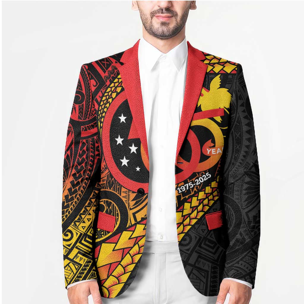 Papua New Guinea Tribal Tattoo Blazer 50th Independence Anniversary - Polynesian Pride