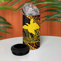 Papua New Guinea Tribal Tattoo 4 in 1 Can Cooler Tumbler 50th Independence Anniversary
