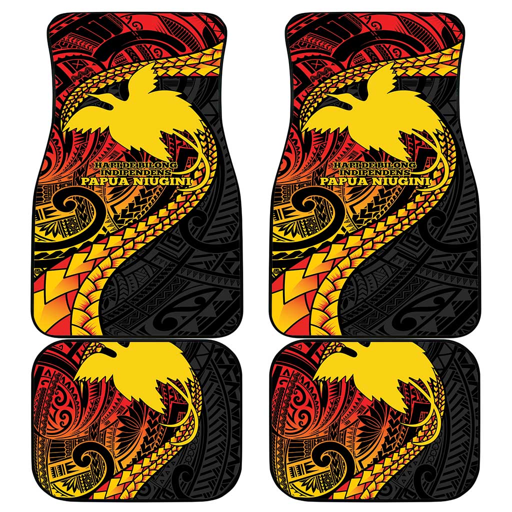 Papua New Guinea Tribal Tattoo Car Mats 50th Independence Anniversary