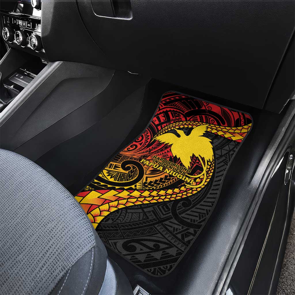 Papua New Guinea Tribal Tattoo Car Mats 50th Independence Anniversary