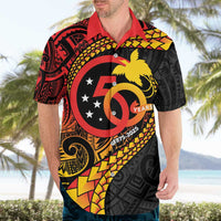 Papua New Guinea Tribal Tattoo Hawaiian Shirt 50th Independence Anniversary