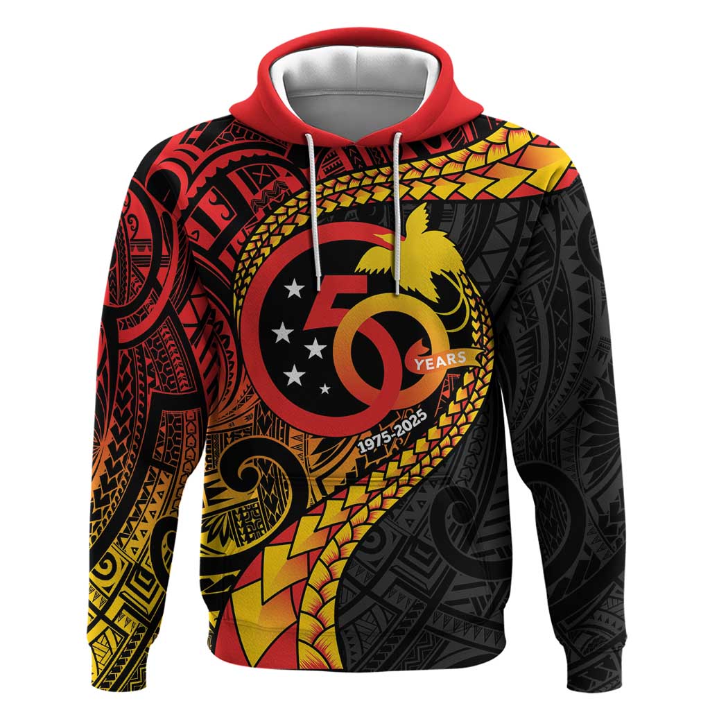 Papua New Guinea Tribal Tattoo Hoodie 50th Independence Anniversary