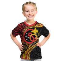 Papua New Guinea Tribal Tattoo Kid T Shirt 50th Independence Anniversary
