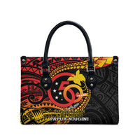 Papua New Guinea Tribal Tattoo Leather Bag 50th Independence Anniversary - Polynesian Pride