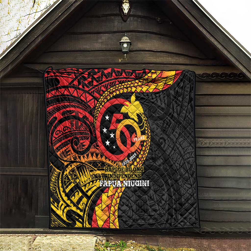 Papua New Guinea Tribal Tattoo Quilt 50th Independence Anniversary