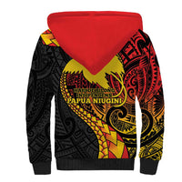 Papua New Guinea Tribal Tattoo Sherpa Hoodie 50th Independence Anniversary