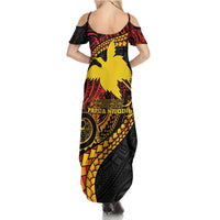Papua New Guinea Tribal Tattoo Summer Maxi Dress 50th Independence Anniversary