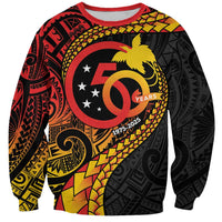Papua New Guinea Tribal Tattoo Sweatshirt 50th Independence Anniversary