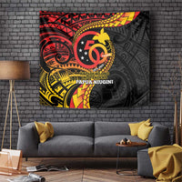 Papua New Guinea Tribal Tattoo Tapestry 50th Independence Anniversary LT9 Black - Polynesian Pride