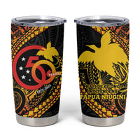 Papua New Guinea Tribal Tattoo Tumbler Cup 50th Independence Anniversary