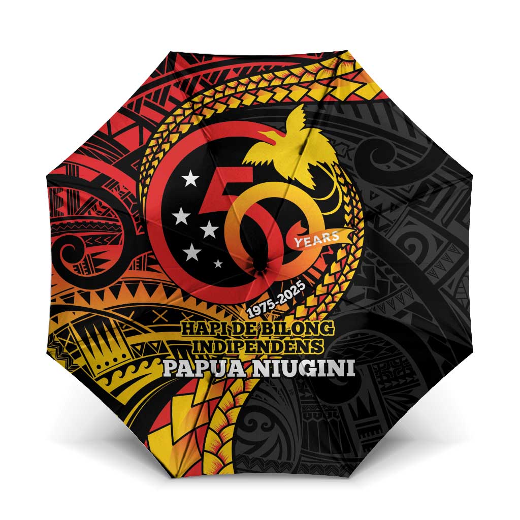 Papua New Guinea Tribal Tattoo Umbrella 50th Independence Anniversary - Polynesian Pride