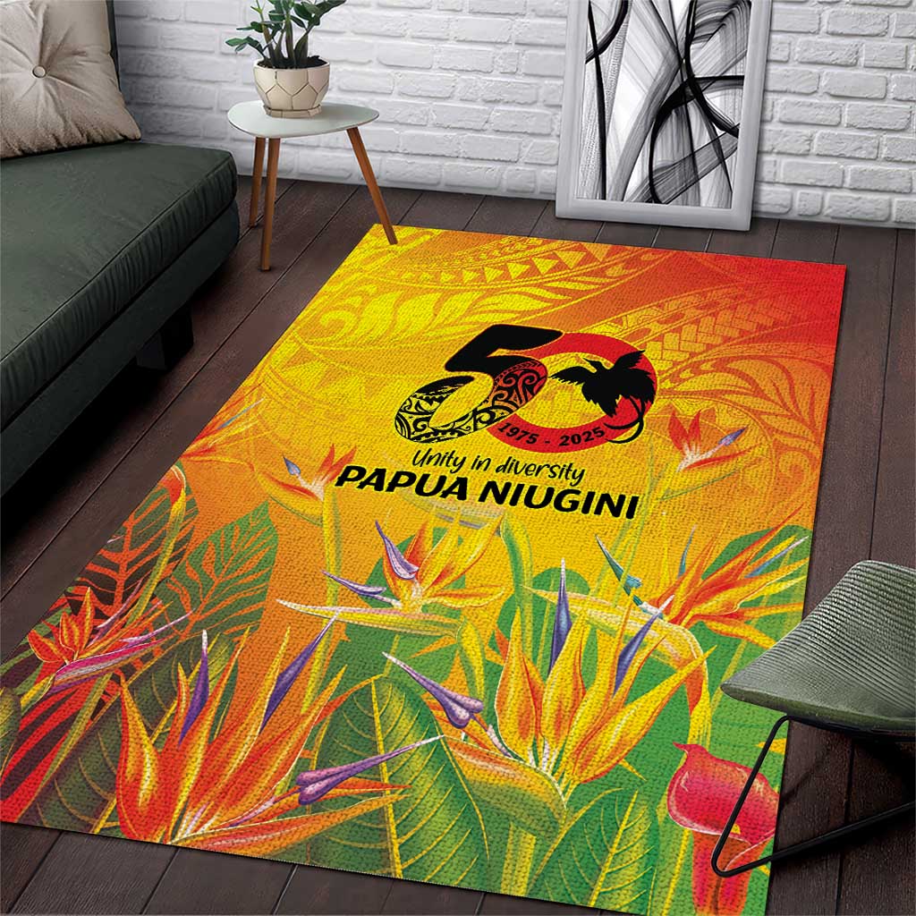 Papua New Guinea Unity in Diversity Area Rug 50th Indipendens Papua Niugini