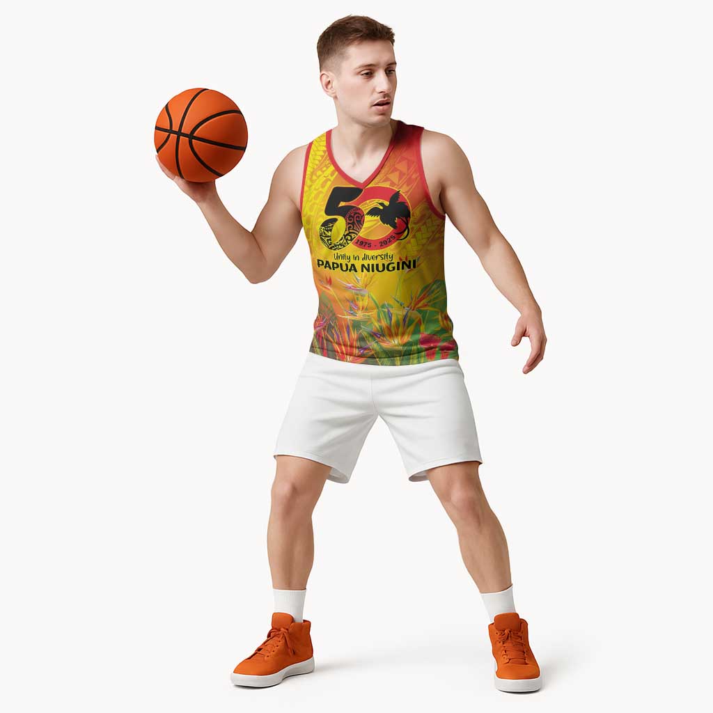 Papua New Guinea Unity in Diversity Basketball Jersey 50th Indipendens Papua Niugini LT9 - Polynesian Pride