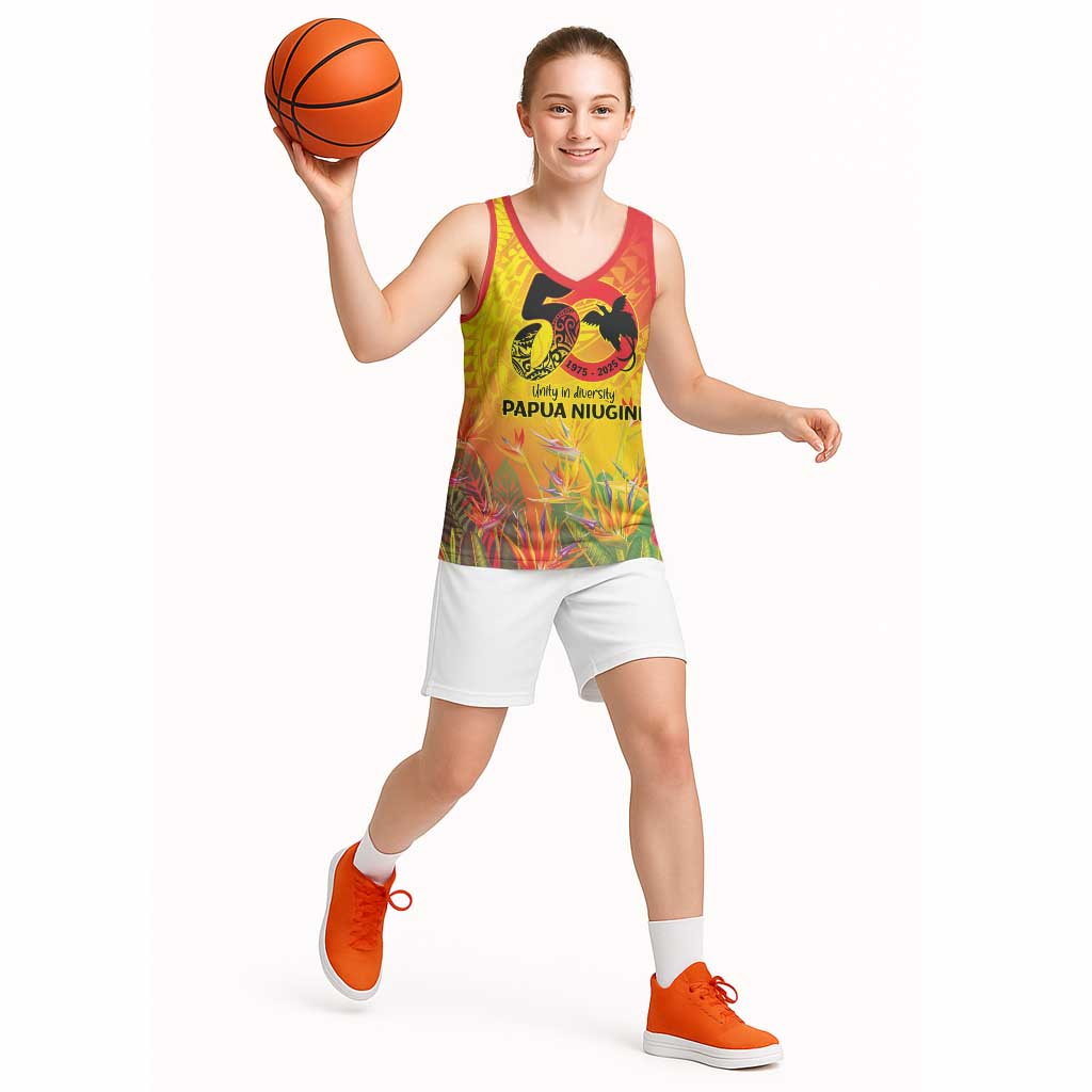 Papua New Guinea Unity in Diversity Basketball Jersey 50th Indipendens Papua Niugini LT9 - Polynesian Pride
