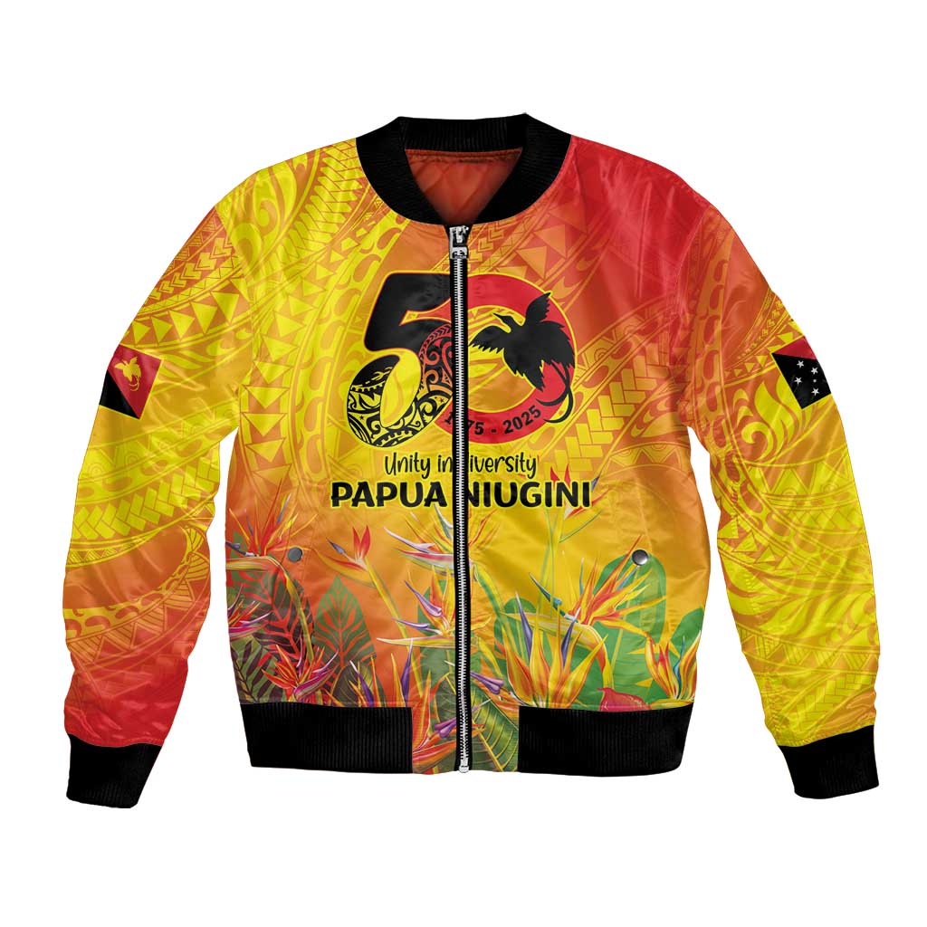 Papua New Guinea Unity in Diversity Bomber Jacket 50th Indipendens Papua Niugini
