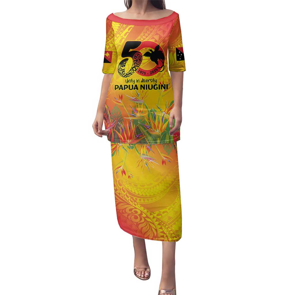 Papua New Guinea Unity in Diversity Family Matching Puletasi and Hawaiian Shirt 50th Indipendens Papua Niugini