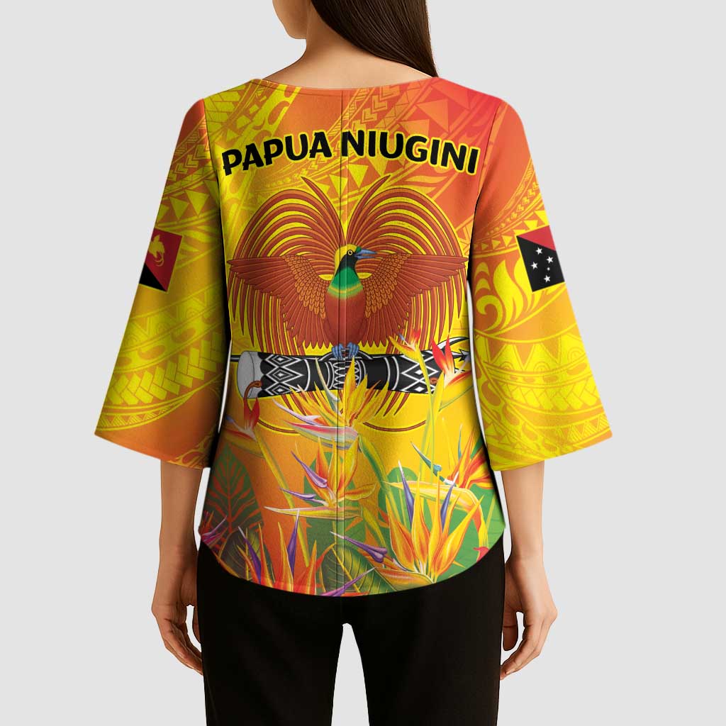 Papua New Guinea Unity in Diversity Kimono Sleeve Blouse 50th Indipendens Papua Niugini - Polynesian Pride