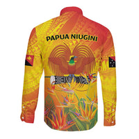 Papua New Guinea Unity in Diversity Long Sleeve Button Shirt 50th Indipendens Papua Niugini