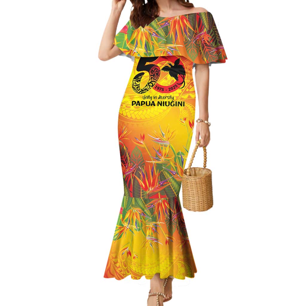 Papua New Guinea Unity in Diversity Mermaid Dress 50th Indipendens Papua Niugini