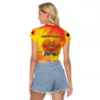 Papua New Guinea Unity in Diversity Raglan Cropped T Shirt 50th Indipendens Papua Niugini