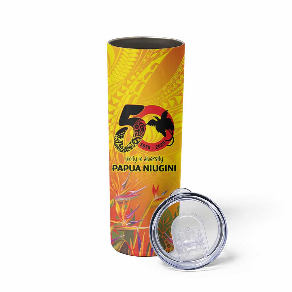 Papua New Guinea Unity in Diversity Skinny Tumbler 50th Indipendens Papua Niugini