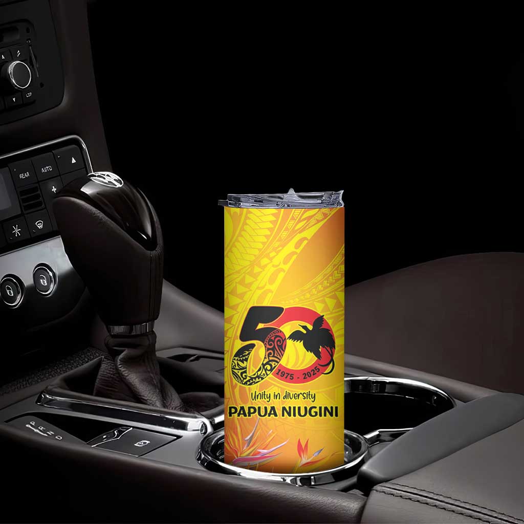Papua New Guinea Unity in Diversity Skinny Tumbler 50th Indipendens Papua Niugini